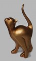 Poes hoge staart brons 800